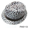 Wholesale leather print fedora hats