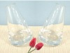 Wholesale shaped square glass clear vase