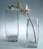 Wholesale clear square glass vase tall flower vase