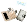 Wholesale SLAP-UP Trendy design wallet-like pu leather cosmetic brush/makeup bag with mirror