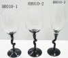 Wholesale GLASSWARE KITCHENWARE TABLEWARE GLASS CUPS WINE GLASS-Nes Designed A Group of 3 facny stemed Wine glasses