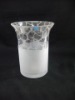 Wholesale abrasive blasted glass vase 2011 new fashion glassware