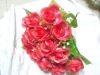 Wholesale red 18 heads artificial rose flower