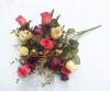 Wholesale 21 heads wrinkle rose artificial flower
