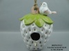 Wholesale fashionable lovely ceramic bird feeder handicrafts red soil white glazed arts and crafts perfect art and crafts porcelain gifts