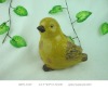Wholesale ceramic yellow crackled glaze animal craft bird