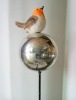 Wholesale Polyresin Bird With Ball For Grden Plug Decoration Craft