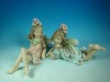 Wholesale 11.5"polyresin fairy lying on board