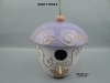 Wholesale ceramic red soil fashonable lovely glazed bird feeder apparatus perfect art and crafts porcelain