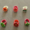 Wholesale flower beaded silicone finger ring for promotion