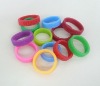 new arrival debossed and embossed silicone ring