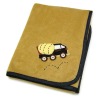 Wholesale Supper soft animals embroidered colar fleece baby blanket