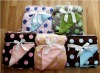 Wholesale Supper soft jacquard spot colar fleece baby blanket