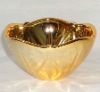 Ceramic Bowl with Electroplate Gold