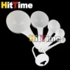 50Sets New (5Pcs/sets) White Kitchen Plastic Measuring Spoons Cup Set Wholesale