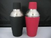 Wholesale 350ml stainless steel cocktail shaker with rubber coating