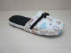 Wholesale Lady's flower printing indoor house slippers shoes