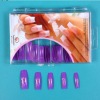 Wholesale purple french full cover artificial nail