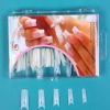 clear french half cover artificial nail
