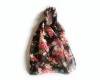 Wholesale Autumn Floral Chiffon Headwrap