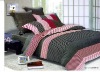 Wholesale Fancy stripe 100%cotton pigment printing 4pcs bedding set/pillow case/bed sheet/flat sheet/quilt cover(DDFQH)