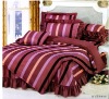 Wholesale Fancy stripe 100%cotton pigment printing 4pcs bedding set/pillow case/bed sheet/flat sheet/quilt cover(SXMM)