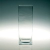 Wholesale clear glass square vase for flowers smart tall glass vase
