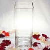 Wholesale square glass vase flower vase