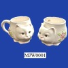 Wholesale porcelain cat teabag holder,mugs,cups