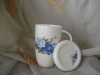 Wholesale porcelain coffee mug with porcelain lid HFTCKV25