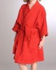 red 3/4 sleeve kids bathrobes