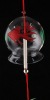 Wholesale Glass fish printing wind chime