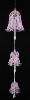 Wholesale Glass wind chime with pink decoration pattern