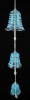 Wholesale Glass wind chime with blue decorative pattern