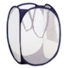 Wholesale mesh laundry basket/170T polyester+mesh/spring steel