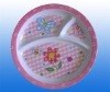 Wholesale 3 secction children divided melamine plate
