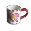 Wholesale Popular heart shape ceramic coffee cup
