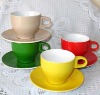 Wholesale promotion ceramic coffee cup with sacuer set