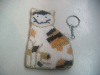 Wholesale cat shaped mini coin purse with key ring