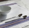 Wholesale linen striped table runner placemat table cover table cloth