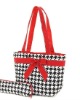 Wholesale Houndstooth Insulated Lunch Tote Bag in box cooler
