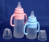 Wholesale 2012 breast feeding baby feeding posable plastic silicone baby bbaby feeding bottle baby