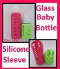 Wholesale 2011 Promotion Baby Bottle Sleeve,Feeding Bottle Sleeve,Glass Baby Bottle+Silicone Sleeve