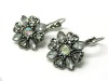 Wholesale Crystal deco flower french clip earring