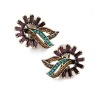 Wholesale Earrings, Crystal-Accented Button Clip Earring