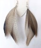 Wholesale elegant plain feather earrings