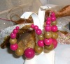 Wholesale Vintage Wood Beads Hoop Earrings