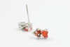 Wholesale Red lovers charm diamond brass earrings hot sales