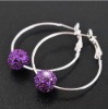 Wholesale Fashion shamballa hoop earrings