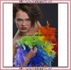 Wholesale One Fashion Bright Rainbow Multi-Coloured Feather Boa For Women